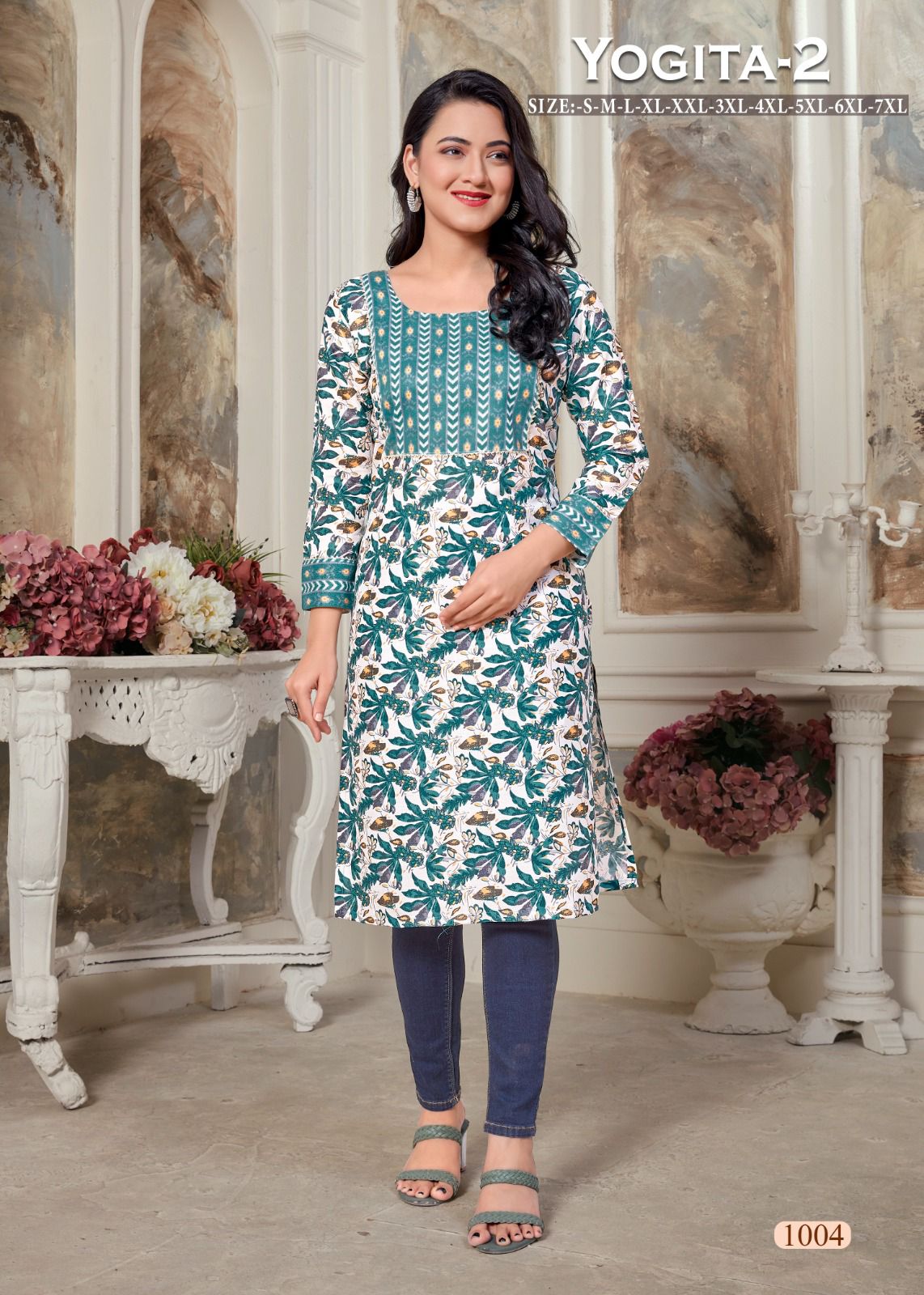Yogita 2 Rayon Printed Plus Size Kurtis Catalog